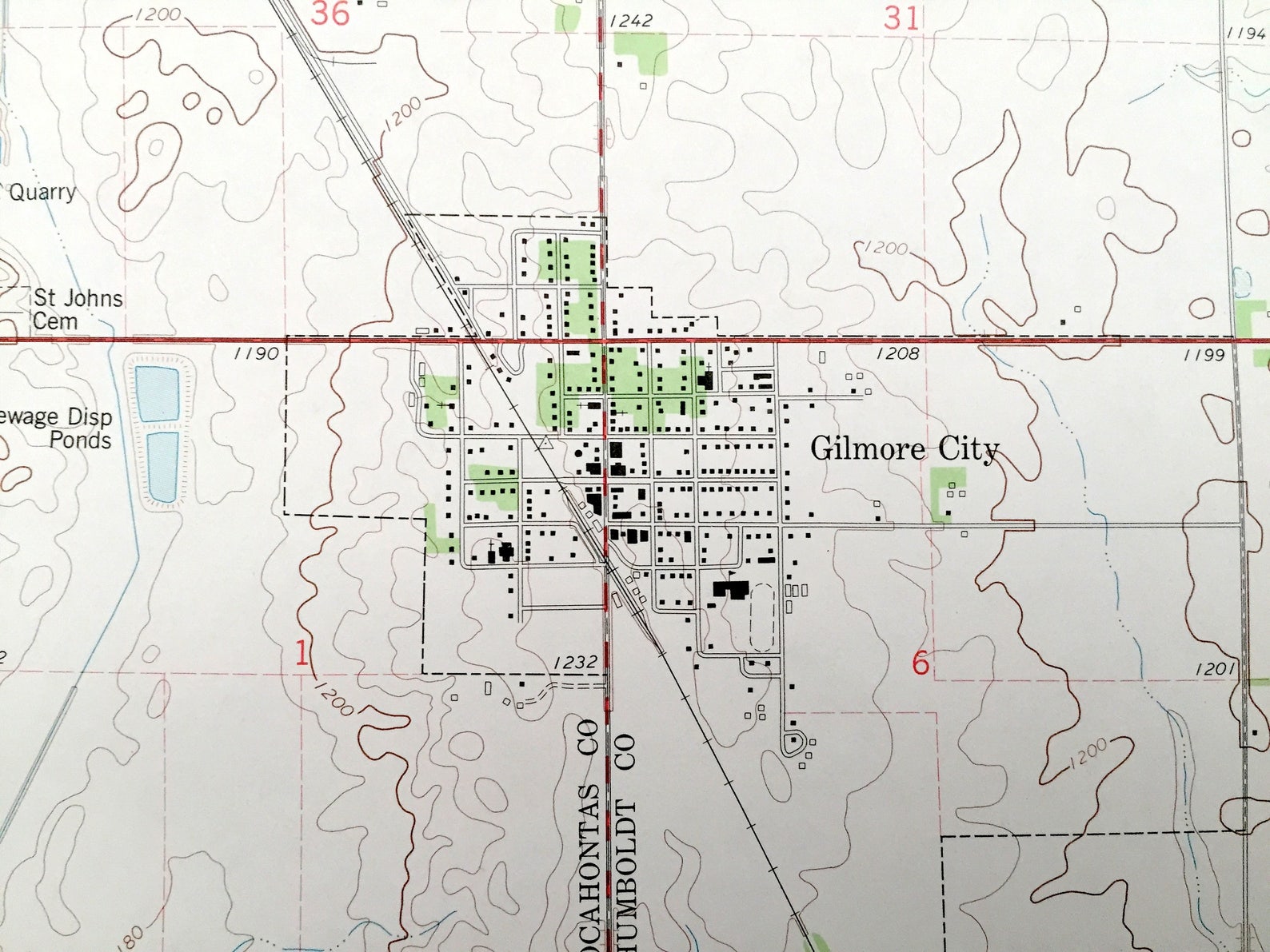 Antique Gilmore City Iowa 1979 US Geological Survey Etsy