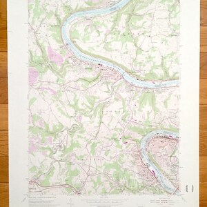 Antike Monongahela, Pennsylvania 1954 US Geological Survey Topographische Karte – Washington, Allegheny County, Charleroi, Bunola, Elrama, PA