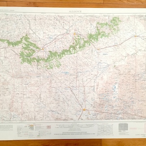 Antique Alliance, Nebraska 1955 Mapa topográfico del Servicio Geológico de los Estados Unidos – Hemingford, Crawford, Chadron, Hay Springs, Rushville, Gordon, NE