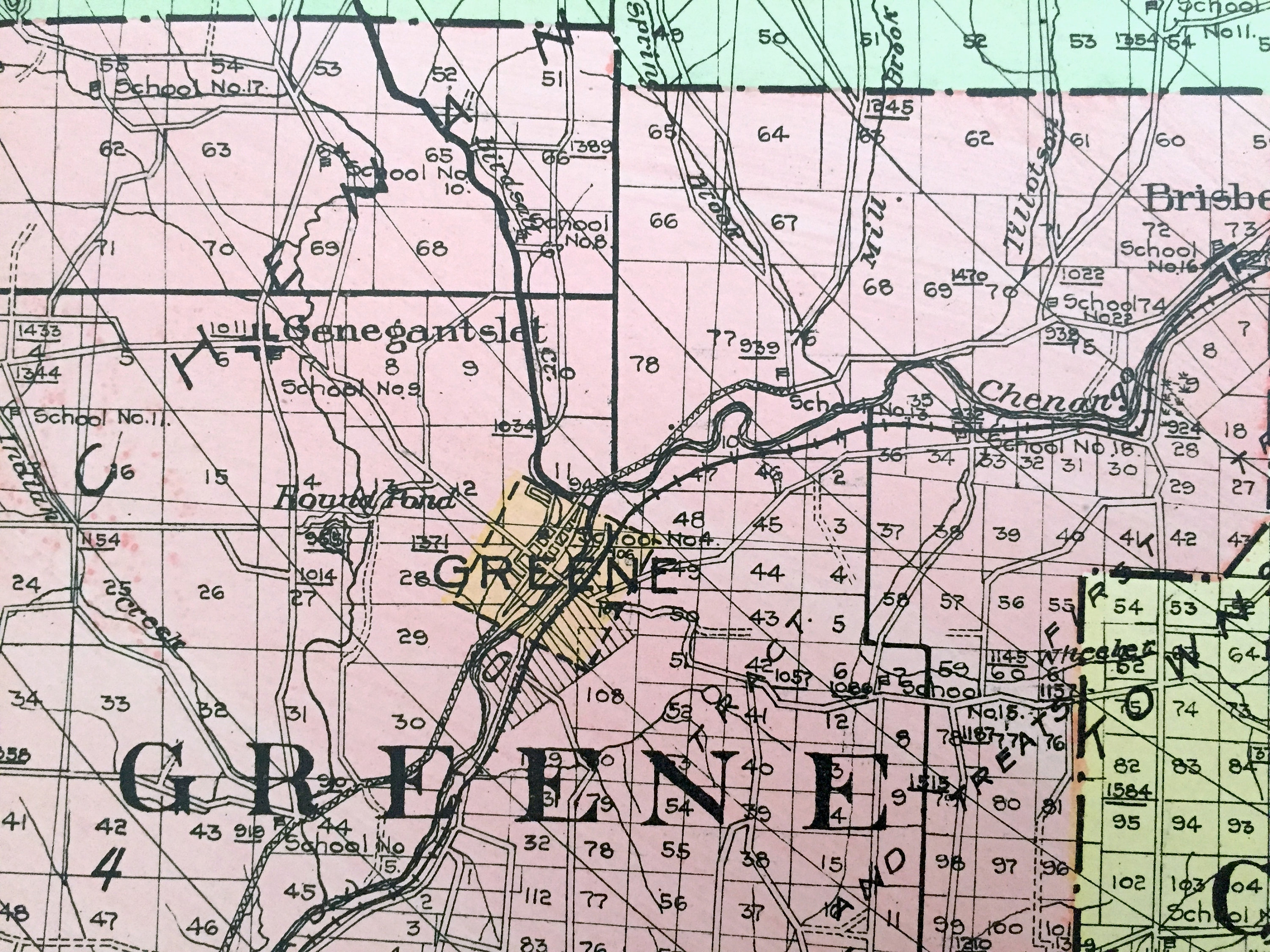 Antique Chenango County New York 1911 New Century Atlas Map Etsy