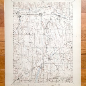 May include: A vintage topographic map of the Manchester, Hopewell, Gorham, Potter, and Benton areas of New York State. The map shows elevation contours, roads, rivers, and other geographic features. The map is dated 1953.
