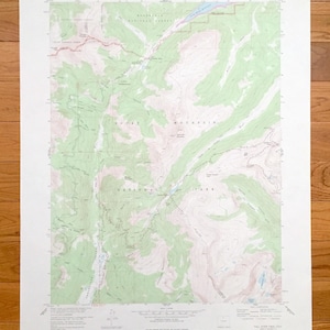 Antica mappa topografica del Fall River Pass, Colorado 1958 US Geological Survey – Grand, Contea di Larimer, Parco nazionale delle Montagne Rocciose, CO