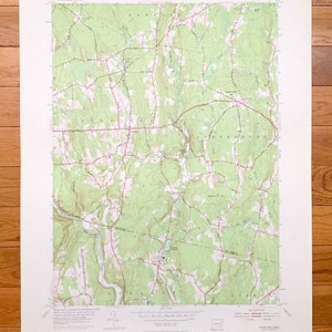 Antique Scotland, Connecticut 1953 US Geological Survey Topographique Carte- Windham, New London County, Chaplin, Hampton, Canterbury, Lisbonne CT