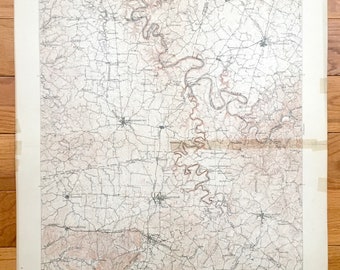 Antique Harrodsburg, Kentucky 1905 US Geological Survey Topographic Map – Mercer County, Bulgin, Cornishville, Shelby, Stanford, Perryville