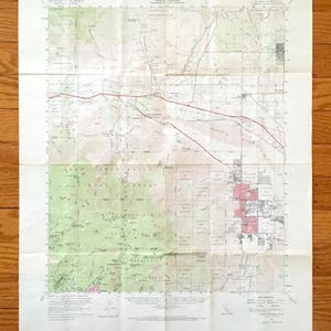 Antieke topografische kaart Palm Springs, Californië, 1957 US Geological Survey – Coachella Valley Desert Hot Springs San Bernardino Riverside, CA
