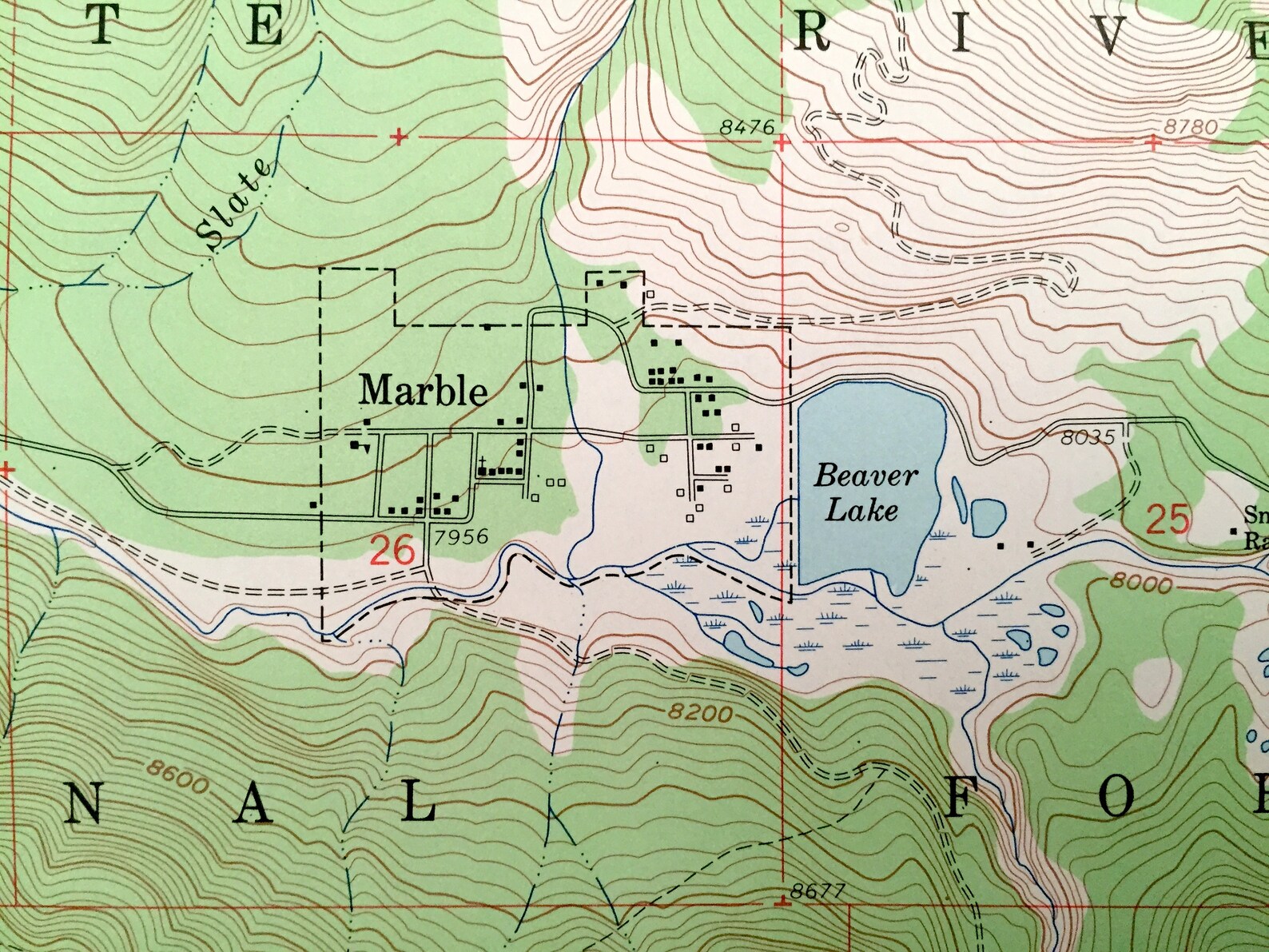 Antique Marble Colorado 1960 US Geological Survey Topographic Etsy