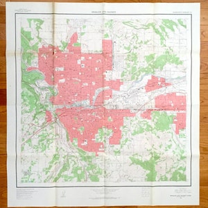 Antique Spokane, Washington 1963 Geological Survey Map – Country Homes, Dishman, Millwood, Brownes Addition, Gonzaga, South Perry, Manito WA