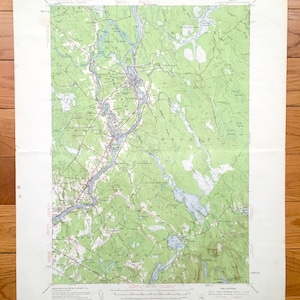 Antica Orono e Città Vecchia, Maine 1955 Mappa topografica del Servizio Geologico degli Stati Uniti - Contea di Penobscot, Università del Maine, Bradley, Clifton, Bangor