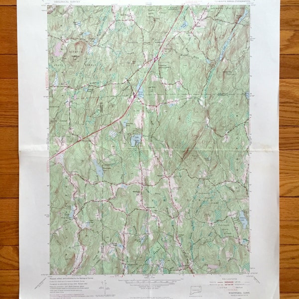 Windham Ct Map Etsy