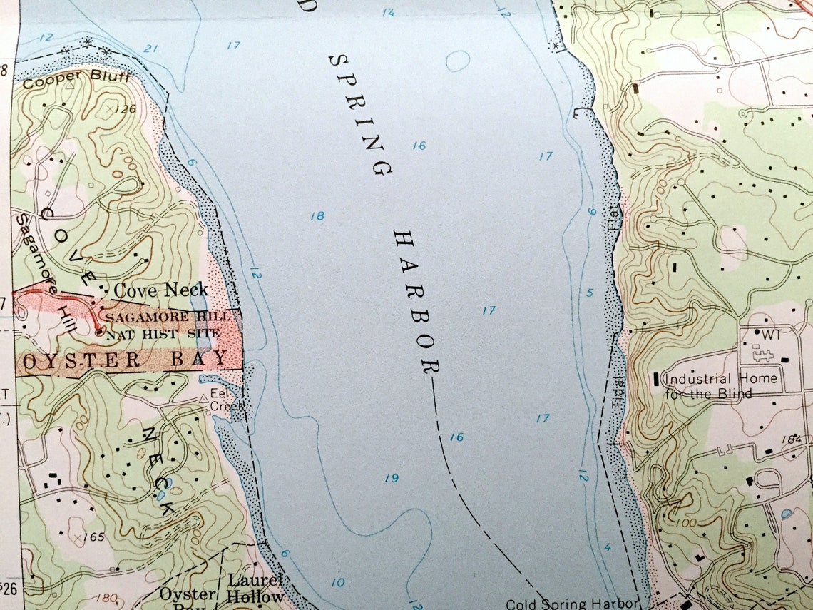 Antique Lloyd Harbor New York 1967 US Geological Survey Etsy