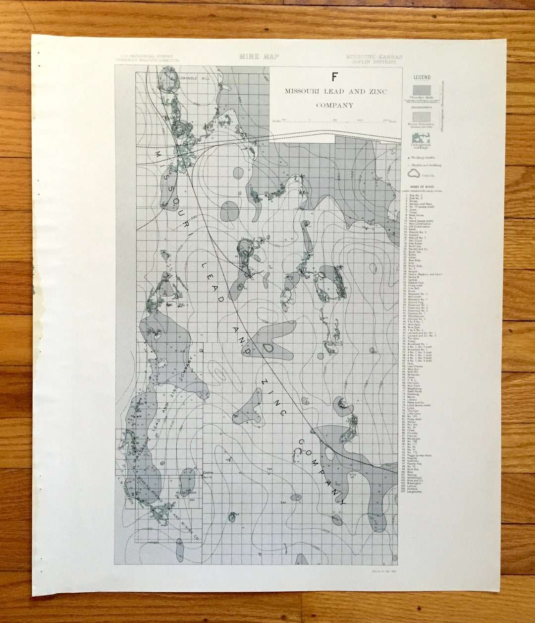 Antique Joplin Missouri 1906 US Geological Survey Topographic Etsy