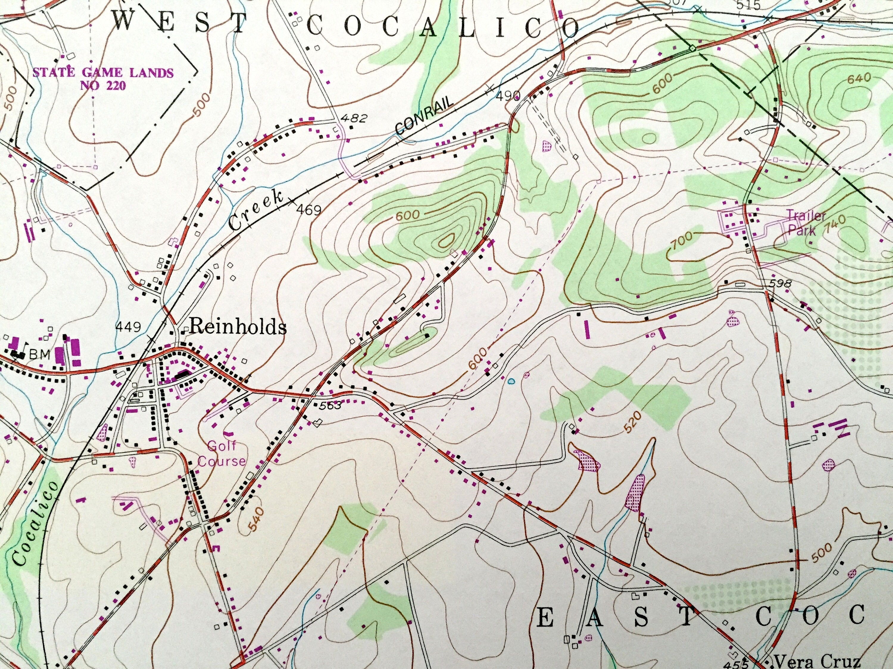 Antique Sinking Spring Pennsylvania 1955 US Geological Survey Etsy Canada