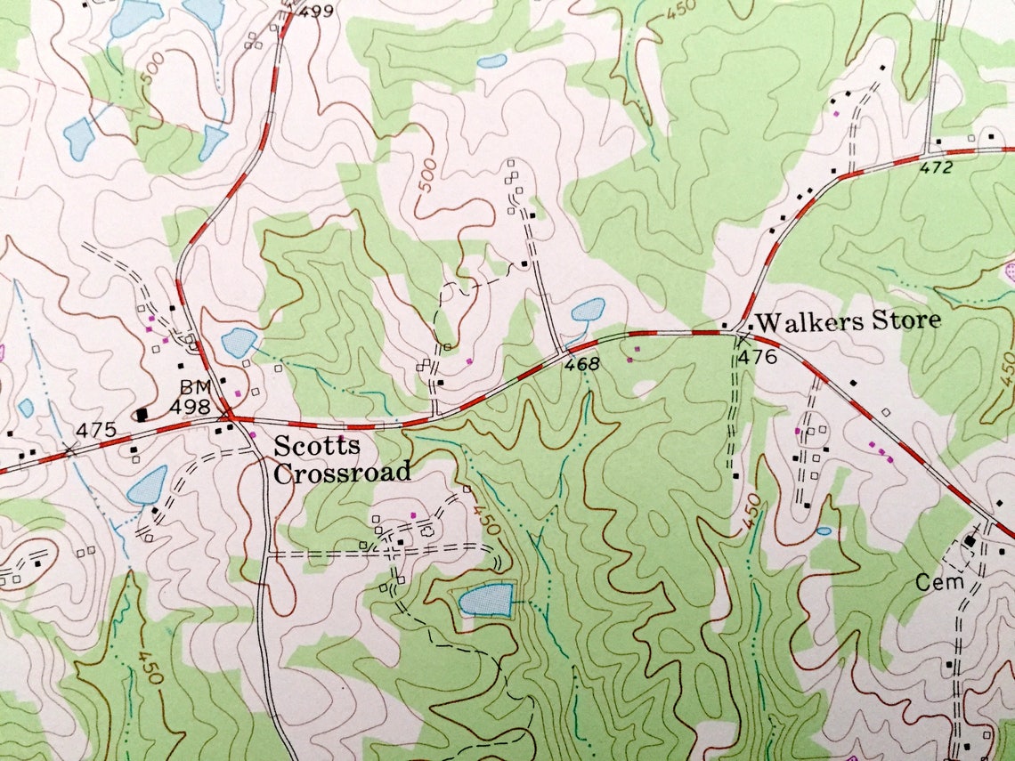Antique Chase City Virginia 1966 US Geological Survey Etsy UK