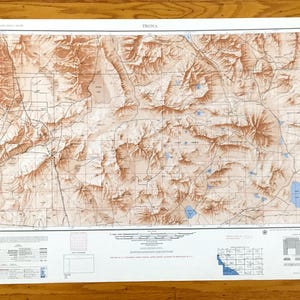 Antieke topografische kaart Trona, Californië, 1947 US Geological Survey – Death Valley, Mojave-woestijn, Fort Irwin, Ridgecrest, Sierra Nevada, CA