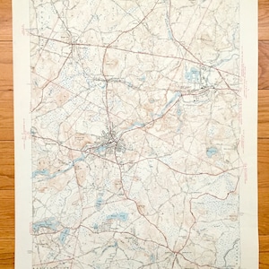 Antique Maynard, Massachusetts 1943 US Geological Survey Topographic Map – Concord, Sudbury, Acton, Hudson, Stow, Marlborough, Assabet, MA