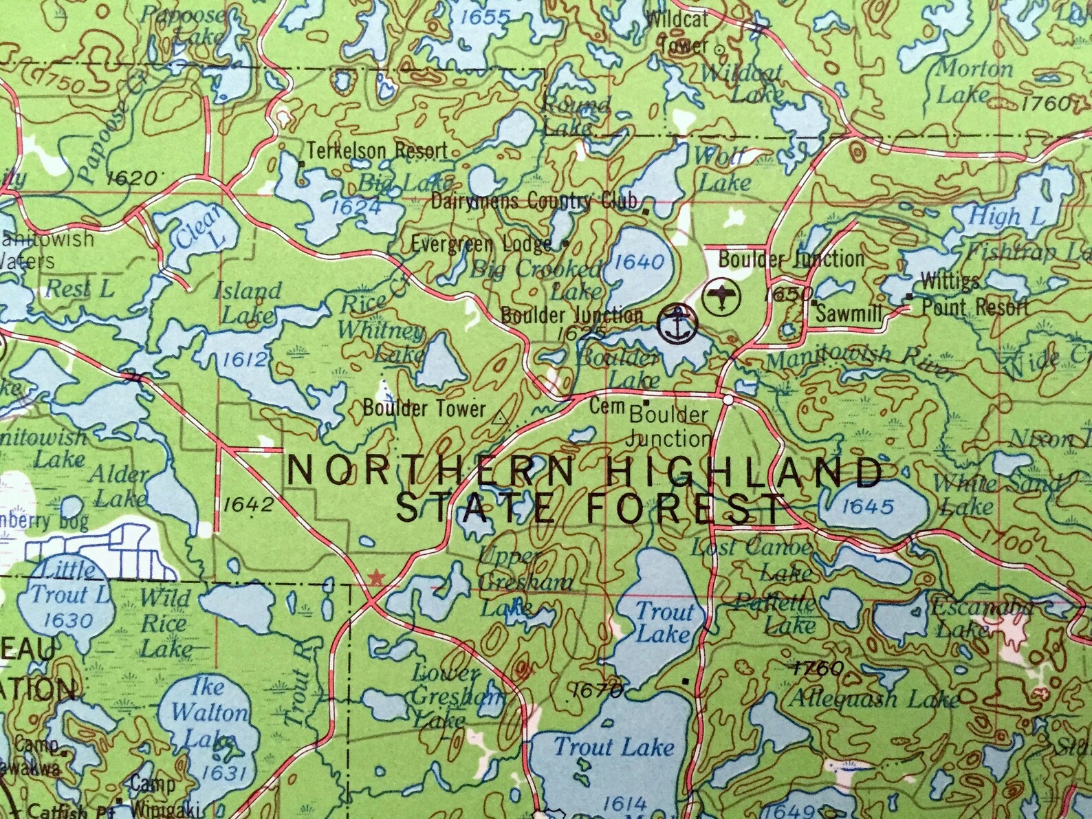 Antique Iron River Michigan 1961 US Geological Survey Etsy