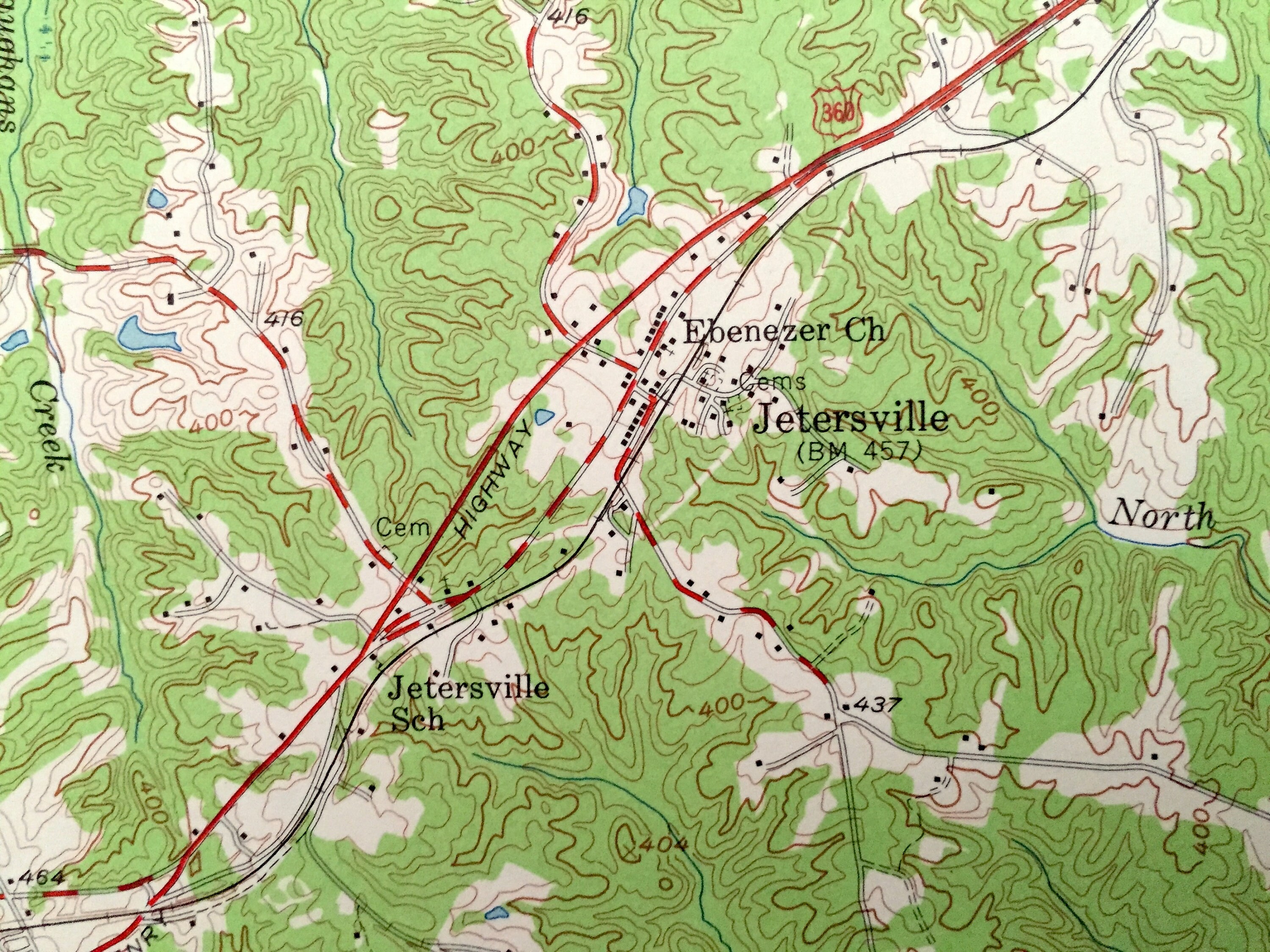 Antique Jetersville Virginia 1958 US Geological Survey Mappa Etsy