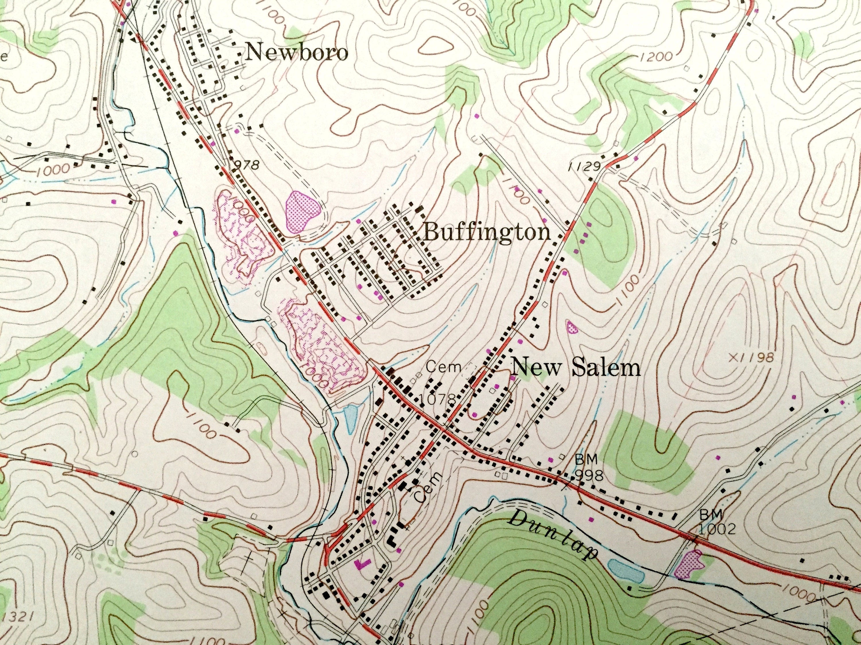 Antique New Salem Pennsylvania 1964 US Geological Survey Etsy