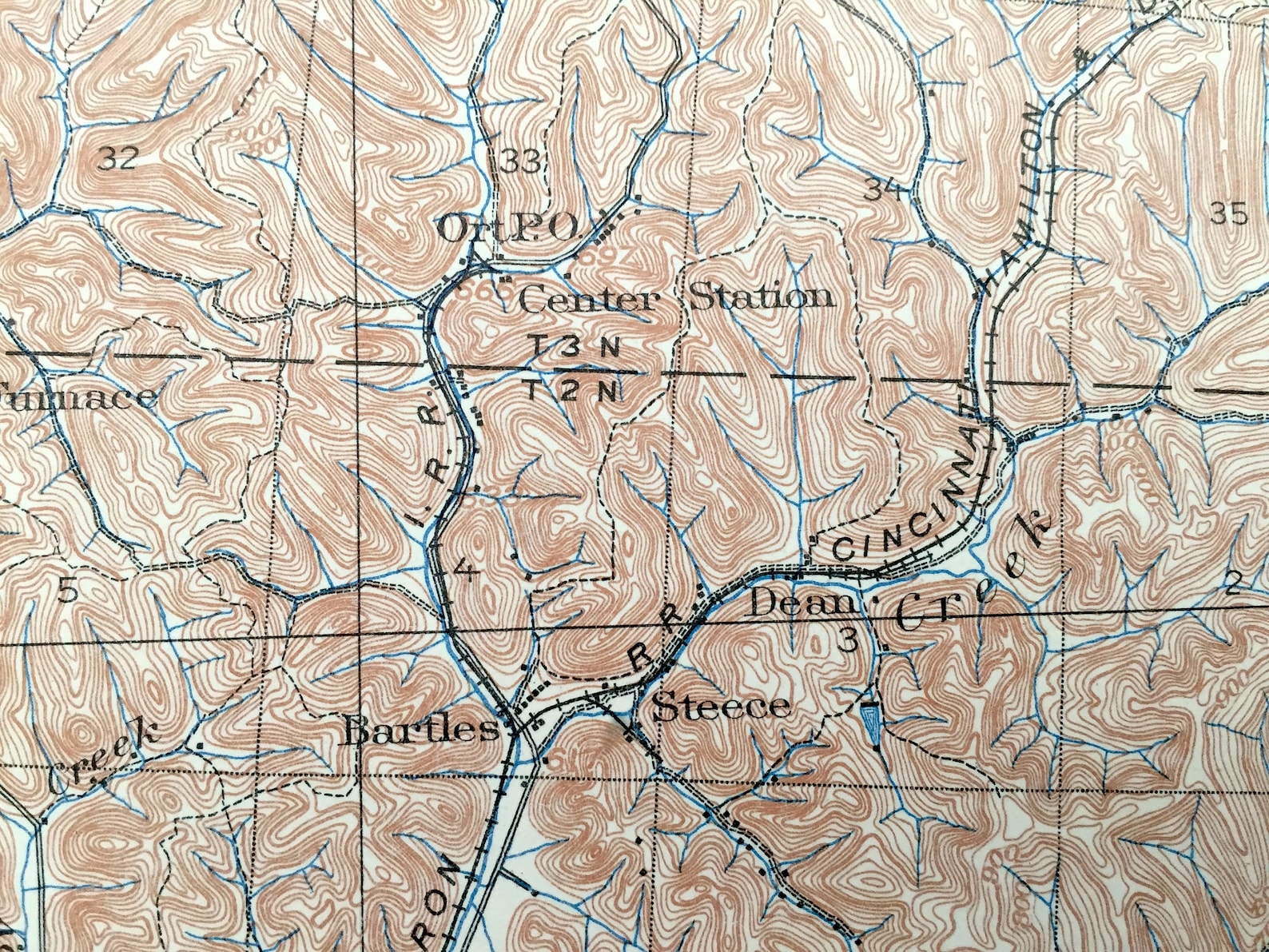 Antique Ironton Ohio 1898 US Geological Survey Topographic Etsy