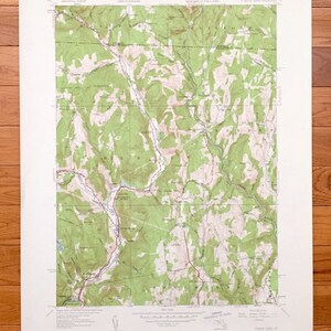 Antike Colrain, Massachusetts 1945 US Geological Survey Topographische Karte – Franklin County, Leyden, MA, Windham County, Guilford, Halifax VT