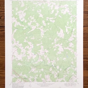 Antiker Dabneys, Virginia 1968 US 1968- 1968- Landkarte – Louisa, Hannover, Goochland County, Jackson, South Anna River, VA