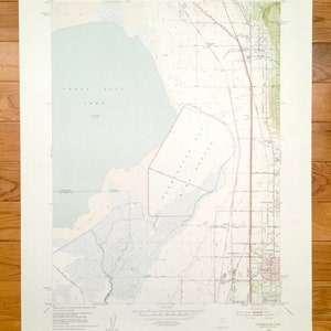 Antique Farmington, Utah 1952 US Geological Survey Topographic Map – Davis, Salt Lake County, Bountiful, Centerville, Great Bird Refuge, UT