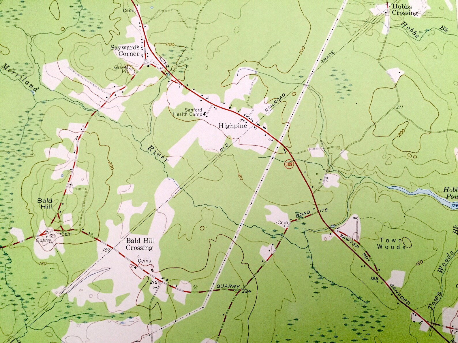 Antique North Berwick Maine 1956 US Geological Survey Etsy UK