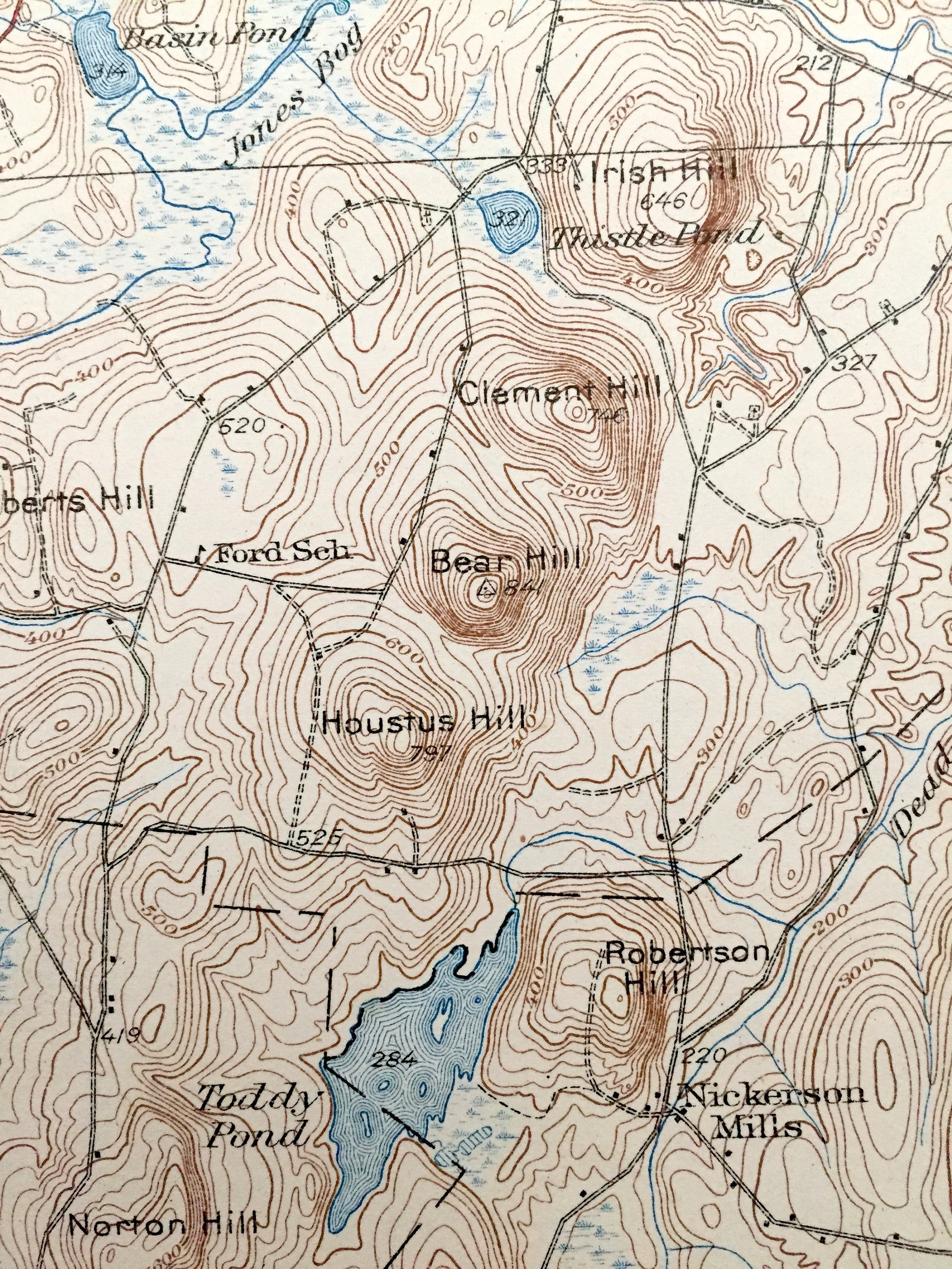 Antique Brooks Maine 1932 US Geological Survey Topographic Etsy