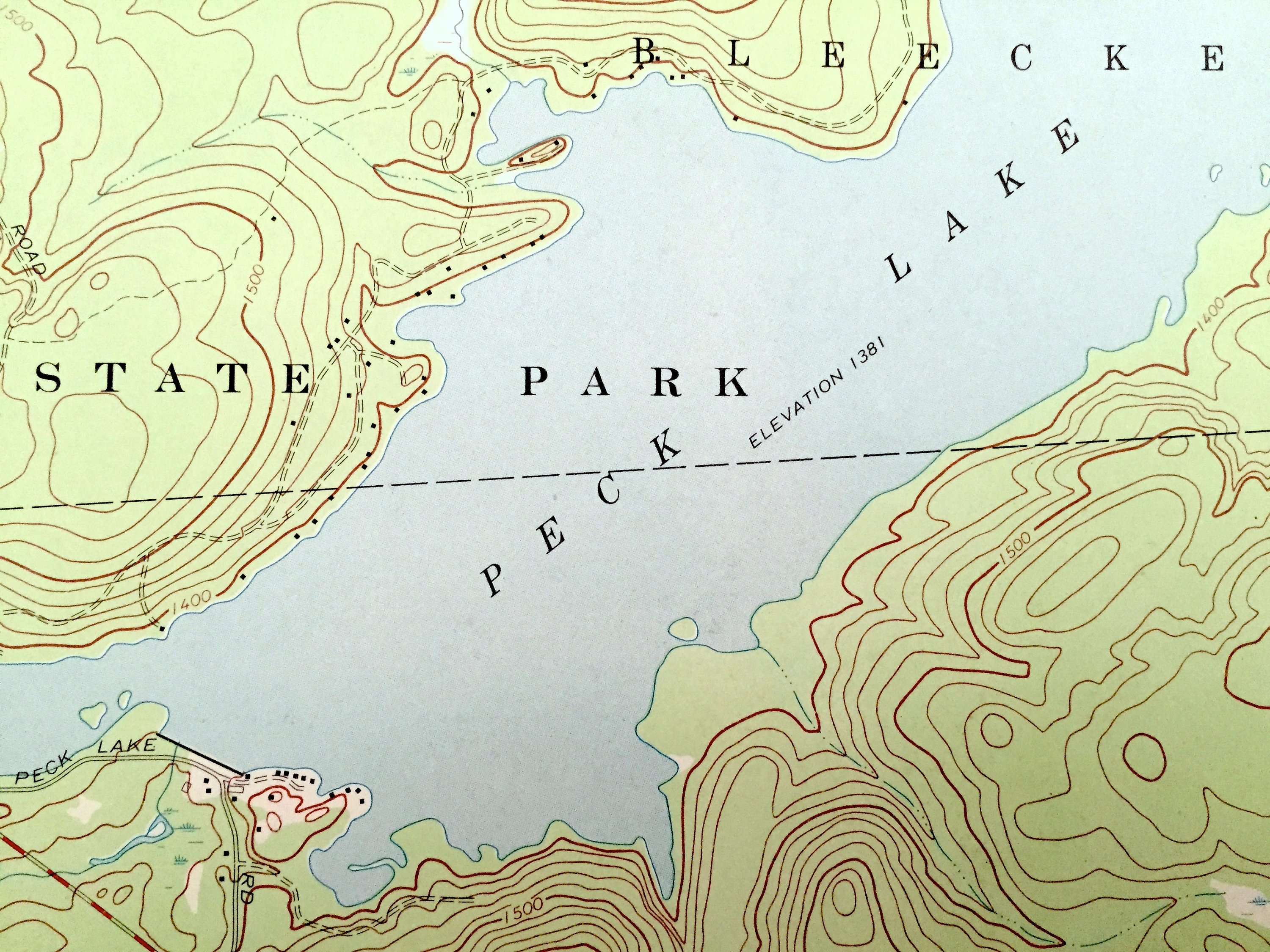 Antique Peck Lake New York 1970 US Geological Survey Etsy