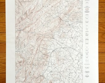 Antique Fairfield, Pennsylvania 1909 US Geological Survey Topographic Map – Adams, Cumberland, Franklin County, Gettysburg Battlefield, PA