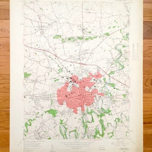 Antike Lancaster, Pennsylvania 1956 US Geological Survey Topographische Karte – East Petersburg, Neffsville, Millersville, Rohrerstown, Farms PA