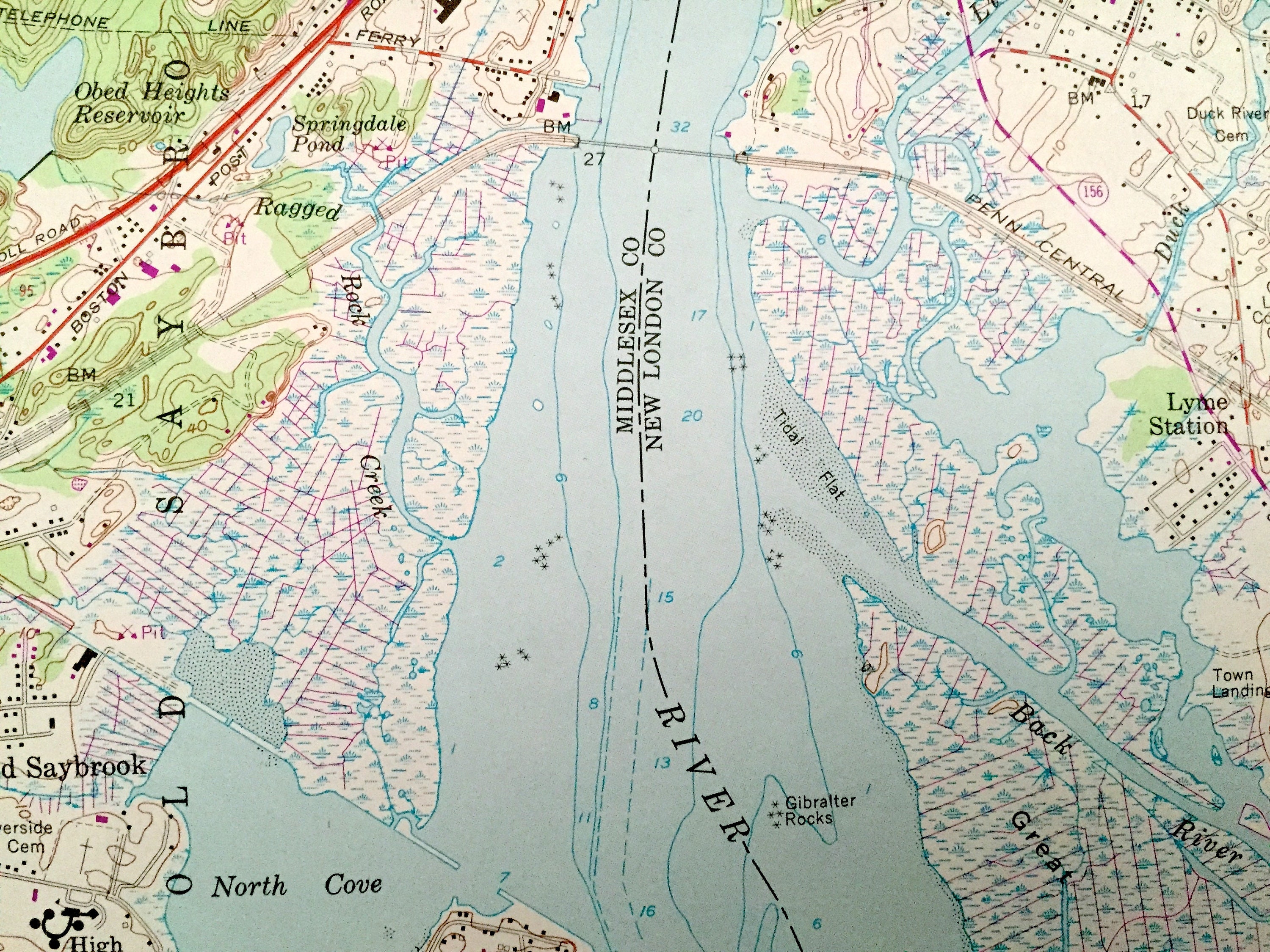 Antique Old Lyme Connecticut 1958 US Geological Survey Etsy