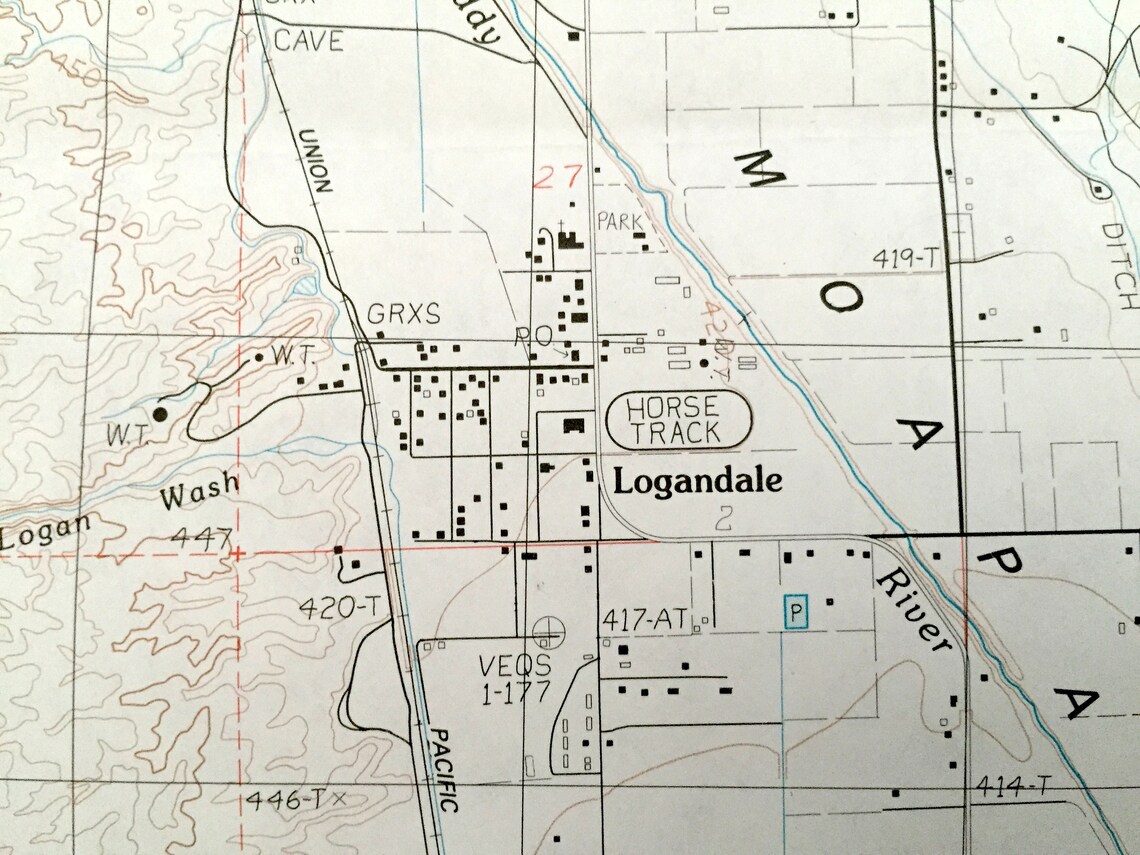 Antique Overton Nevada 1983 US Geological Survey Topographic Etsy