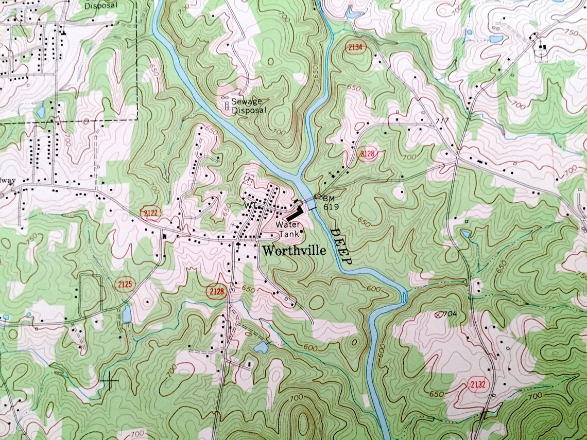 Antique Randleman North Carolina 1970 US Geological Survey Etsy