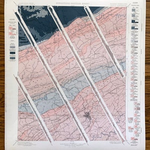 Antike Bristol, Tennessee 1899 US Geologische Übersicht Topographische Karte - Wise, Scott, Washington Sullivan Russell County Blountville, VA TN