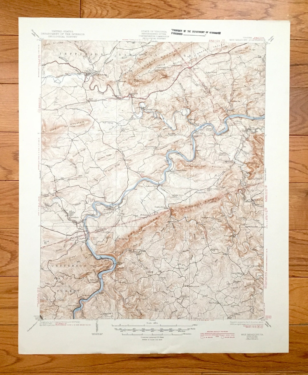 Antique Max Meadows Virginia 1930 US Geological Survey Etsy UK