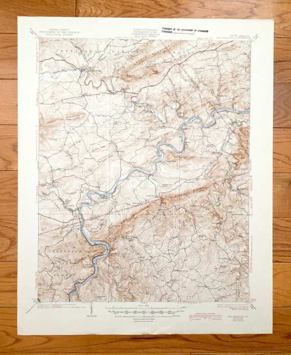 Max Meadows Va Map Antique Max Meadows Virginia 1930 Us Geological Survey | Etsy