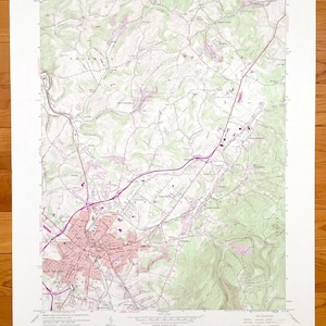 Antik Uniontown, Pennsylvania 1963 US 1963 - Fayette County, Franklin, Dunbar, North Union, South, Bute PA
