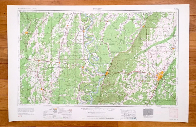 Van Winkle Edwards Mississippi 1962 US Geological Survey Topographic Map \u2013 Vicksburg Yazoo City Clinton Raymond Antique Jackson