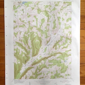 Antique Bradford, New York 1953 CARTE TOPOGRAPHIQUE DE L’US Geological Survey – Schuyler, Comté de Steuben, Orange, Campbell, Hornby, Monterey, NY