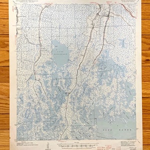 Antike Dulac, Louisiana 1944 US Geologische Untersuchung Topographische Karte - Terrebonne Parish, Lake Boudreaux, Barre, Lafurche, Quitman Chauvin LA