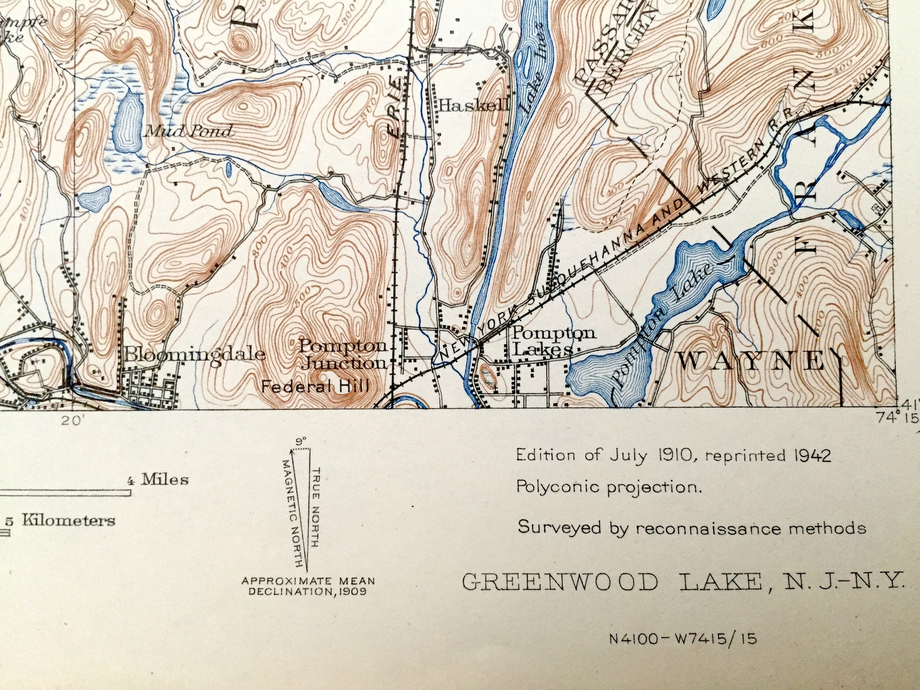 Antique Greenwood Lake New Jersey & New York 1910 US Etsy UK