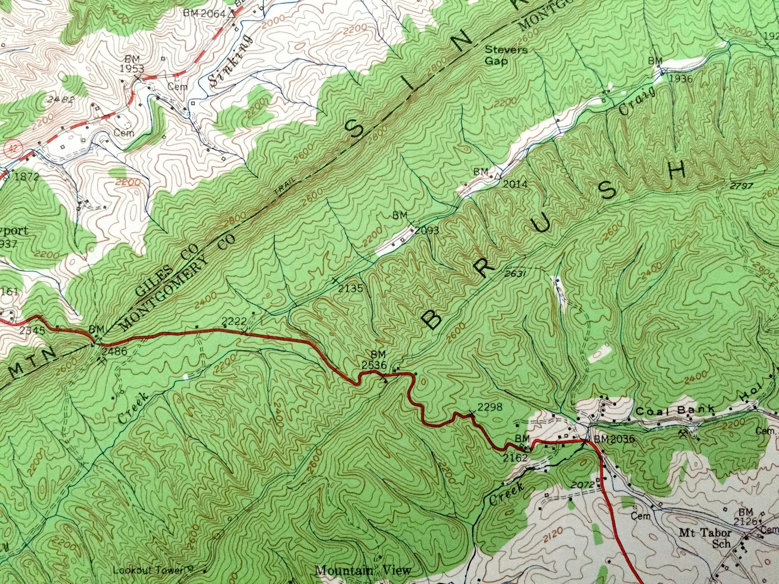 Antique Waiteville West Virginia 1951 US Geological Survey Etsy