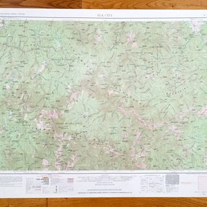 Antike Elch Stadt, Idaho 1956 US Geological Survey topographische Karte - Nez Perce National Forest, Lachs River Mountains, Bitterroot Range ID