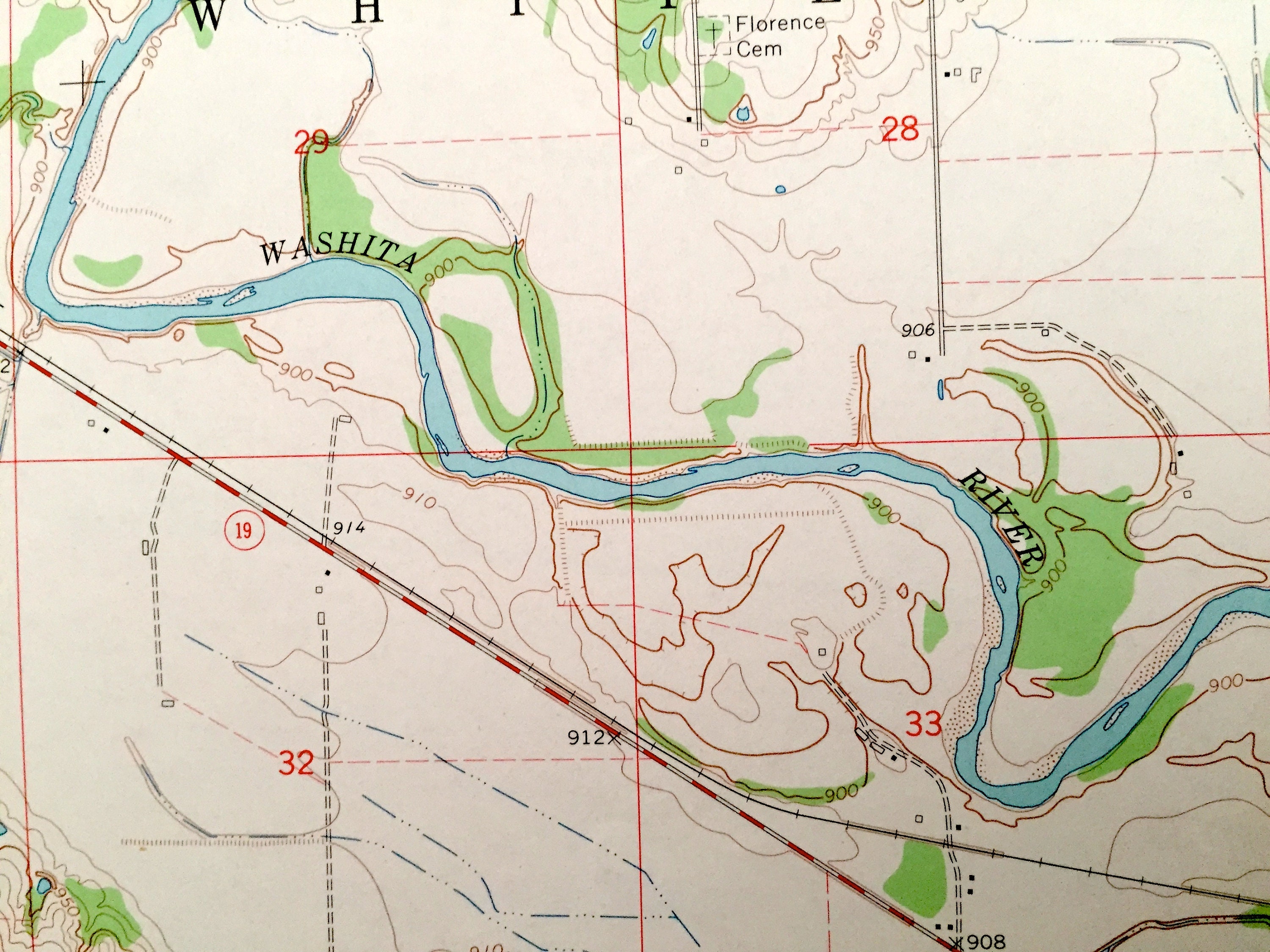 Antique Paoli Oklahoma 1965 US Geological Survey Topographic Etsy