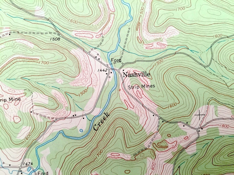 Antique Rochester Mills Pennsylvania 1968 US Geological Etsy