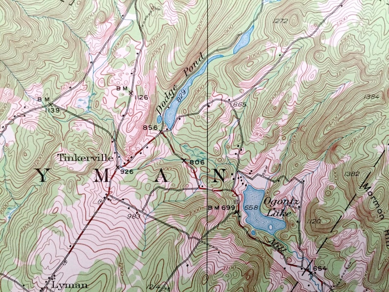 Antique Littleton New Hampshire 1932 US Geological Survey Etsy