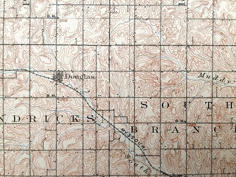 Antique Weeping Water Nebraska 1903 US Geological Survey Etsy