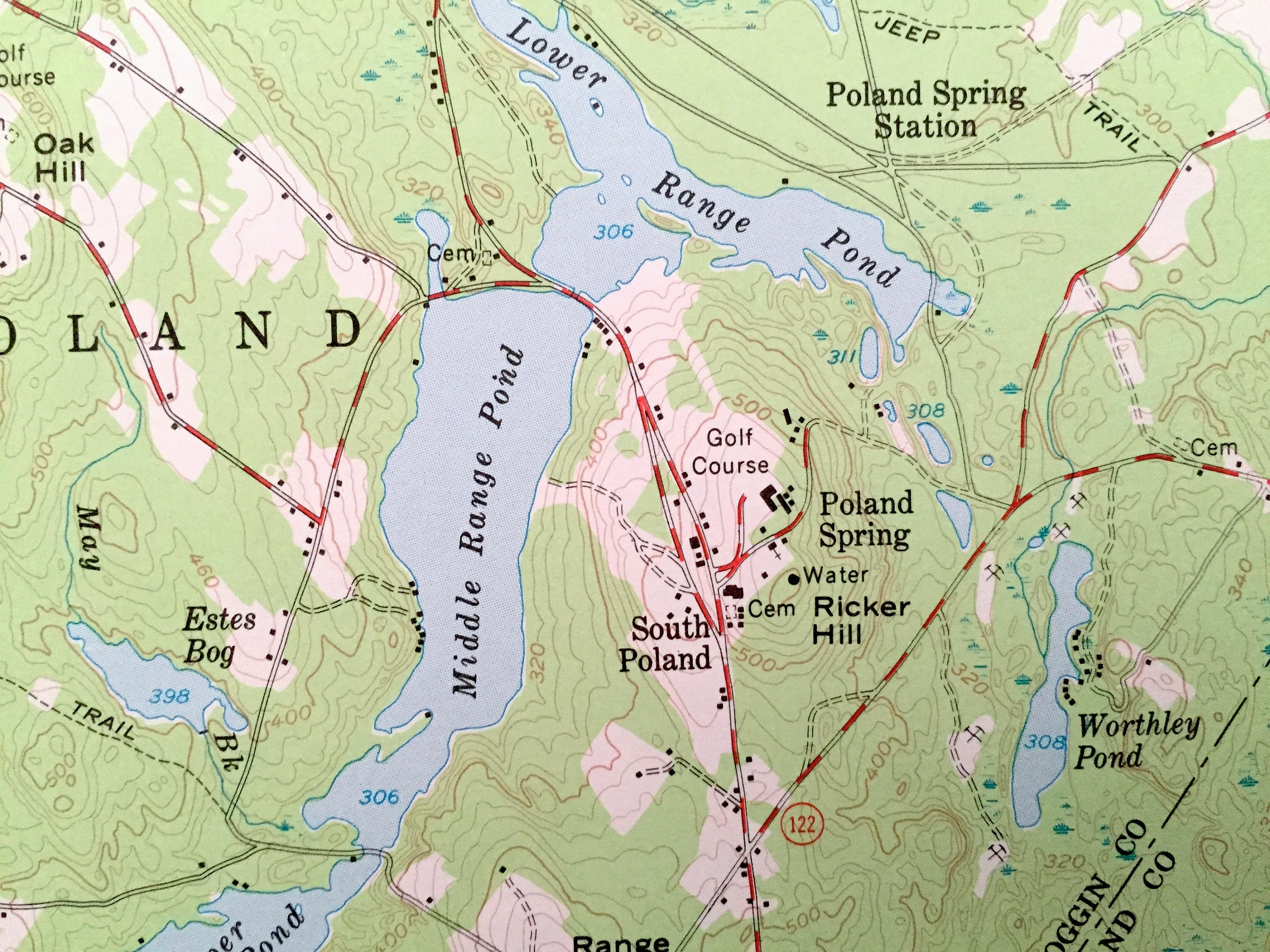 Antique Poland Maine 1956 US Geological Survey Topographic Etsy