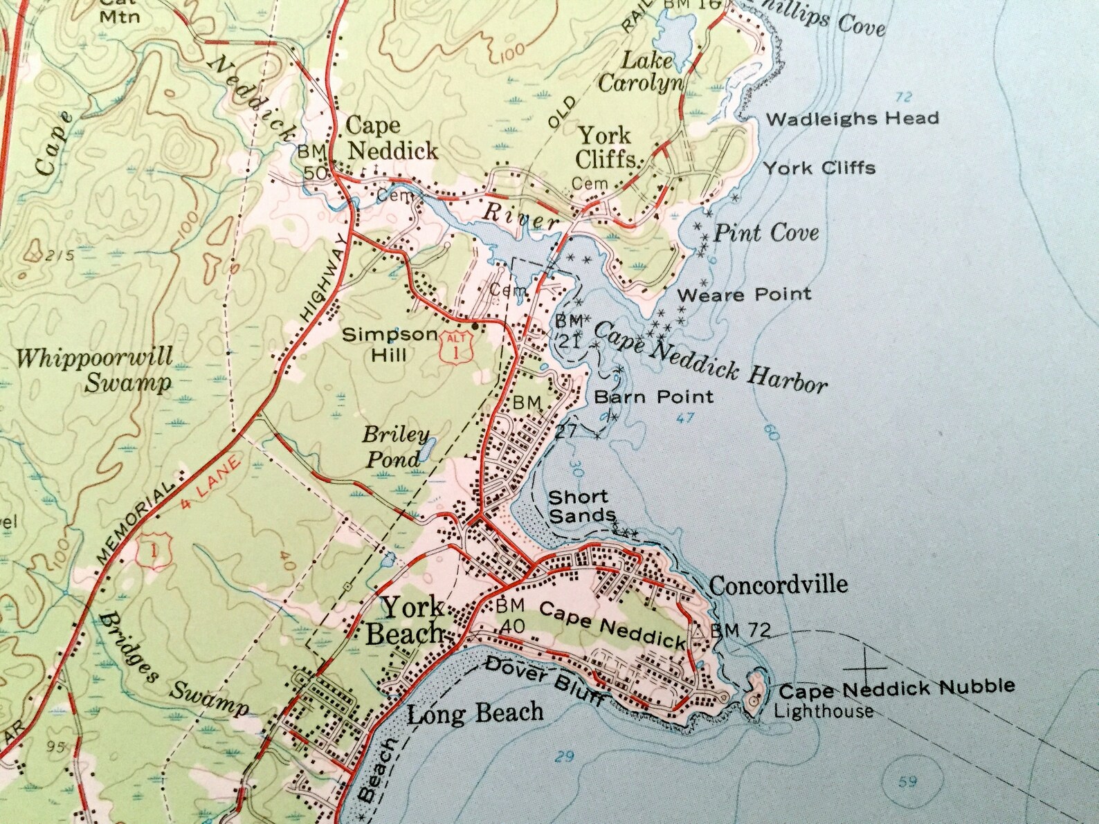 Antique Kittery Maine 1956 US Geological Survey Topographic Etsy